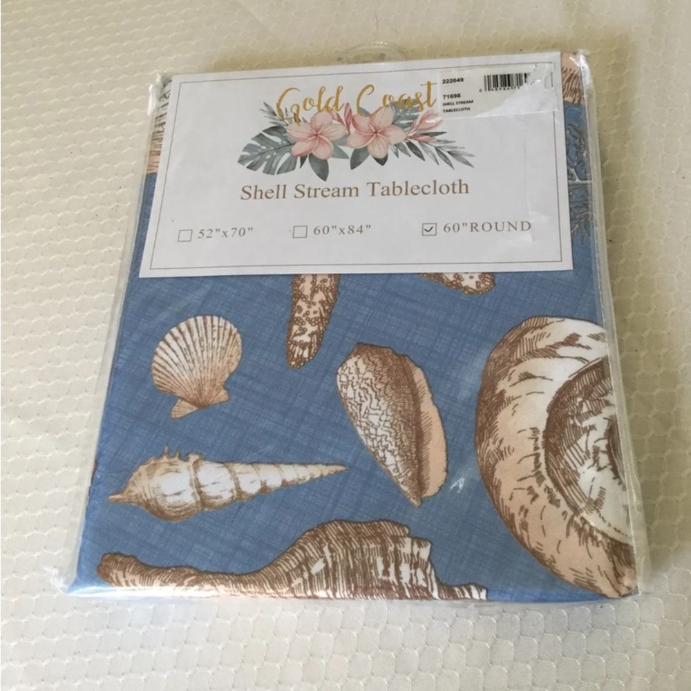 Blue Shell Stream Tablecloth